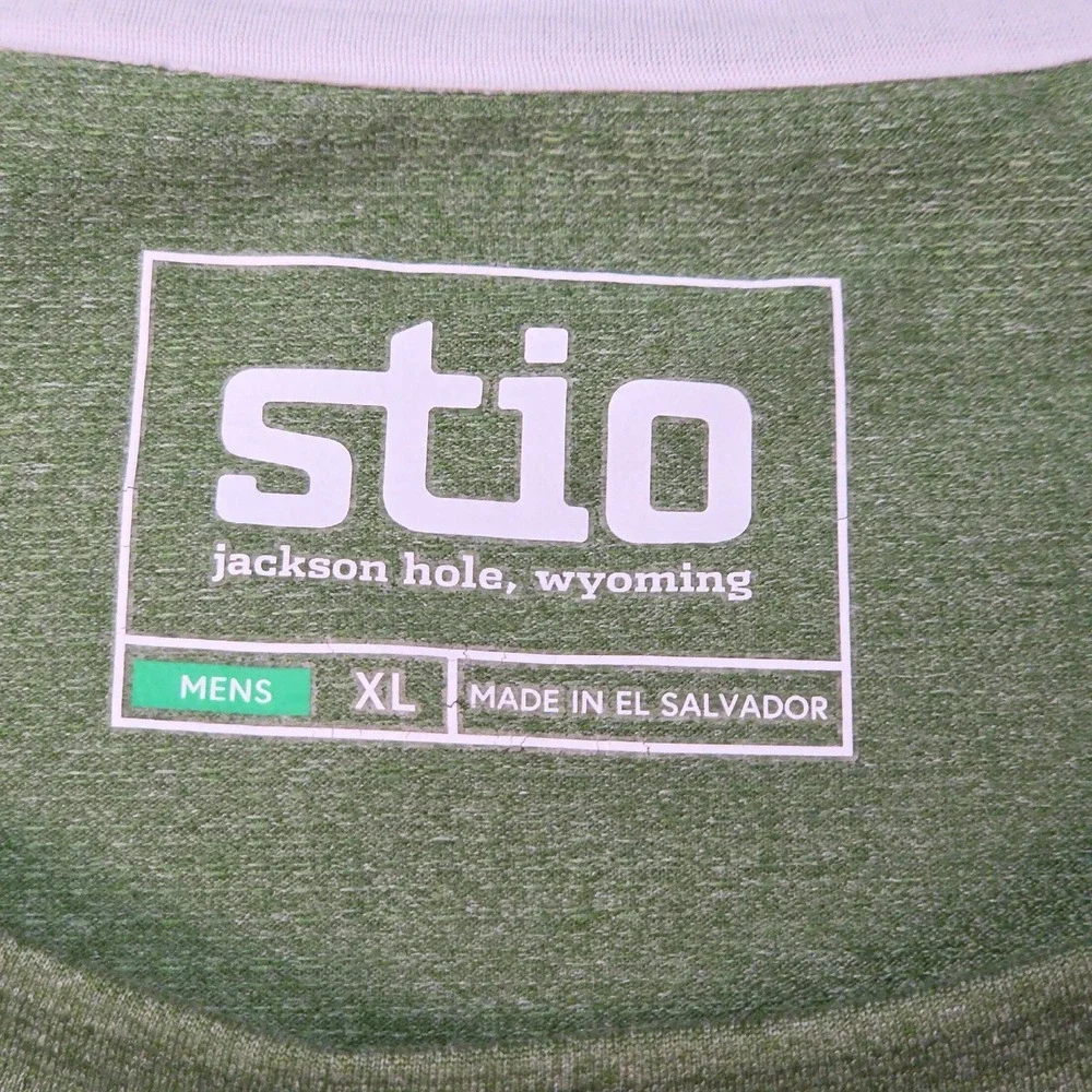 Stio Hylas Crew Shirt Mens XL Green Sun UPF 50 Lightweight Performance Outdoors